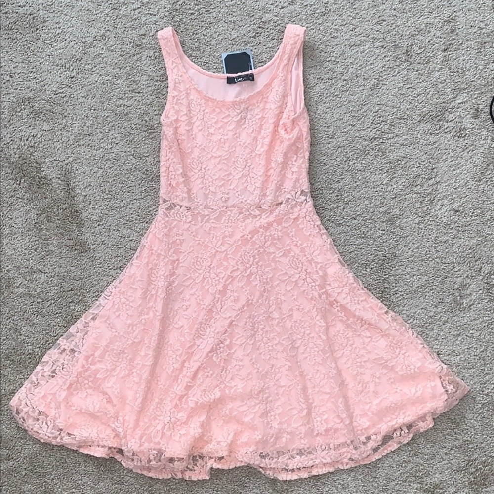 Pink floral dress